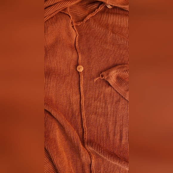 GUESS Anisa Faux Suede Sleeve Drape Sweater (Pullover Coverup Cardigan) - Picture 6 of 8